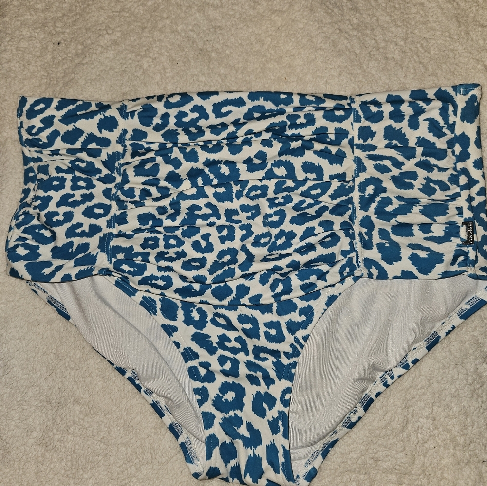 Calvin Klein ruched high waist bikini bottoms, XL